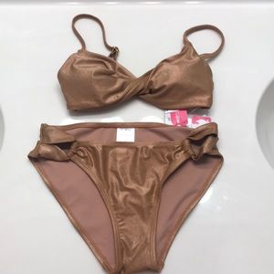 Xhilaration Copper/ Rose Gold Bikini